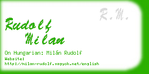 rudolf milan business card
