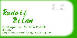 rudolf milan business card
